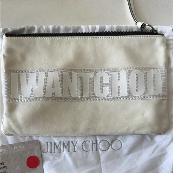 Jimmy Choo Cream Clutch Bag - Picture 3 of 6